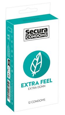 12er Packung Kondome extra Feel/ extra dünn Secura Präservative Präser