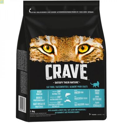 Crave Cat Trockenfutter Lachs &amp; Weissfisch 2,8 kg