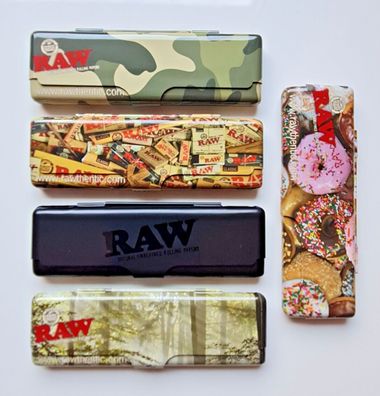 Raw Case für Long Papers King Size Raw Tin Metall Dose 115x38x10mm Paps