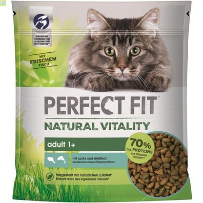 Perfect Fit Cat Natural Vitality Adult 1+ mit Lachs &amp; Weissfisch 650g