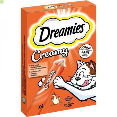 11 x Dreamies Cat Snack Creamy M.P. Huhn 4 x 10g