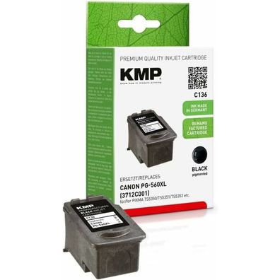 KMP C136 schwarz Tintenpatrone ersetzt Canon PG-560XL