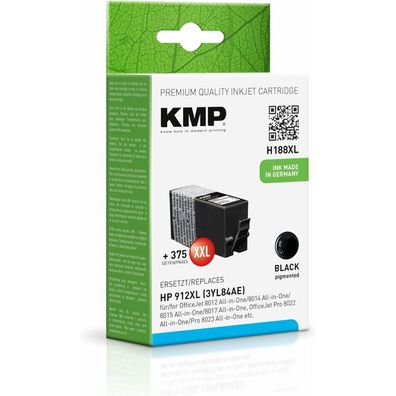 KMP H188XL schwarz Tintenpatrone ersetzt HP 912XL (3YL84AE)