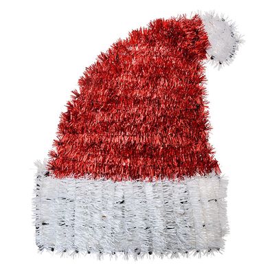 Clayre & Eef Weihnachtsdekoration Weihnachtsmütze 33x5x42 cm Rot Weiß Kunststoff