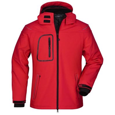 Men`s Winter Softshell Jacke - red 108 L