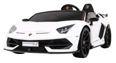 Lamborghini SVJ DRIFT für 2 Kinder Weiß + Driftfunktion + Fernbedienung + MP3-LED ...