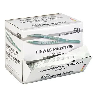 Pinzette Einmalpinzette Einwegpinzette 50 Stück glasklar einzel verpackt steril