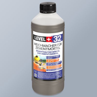 Weichmacher 1L für Zementmörtel und Putzmörteln, Flüssig, ersetzt Kalk RM32