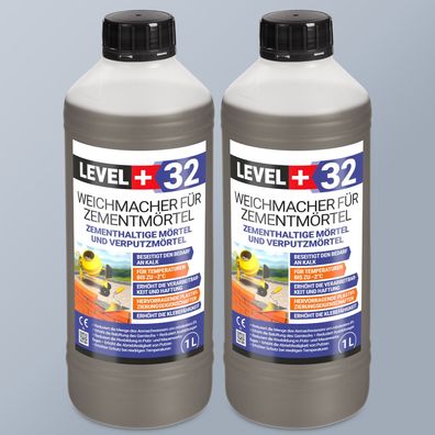 Weichmacher 2L für Zementmörtel und Putzmörteln, Flüssig, ersetzt Kalk RM32