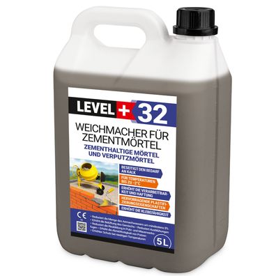 Weichmacher für Mörtel, 5L Flüssig, Ersetzt Kalk in Mauer- und Putzmörteln RM32