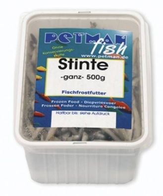 Petman fish Stinte ganz Fischfutter tiefgekühlt 500 g (Inhalt Paket: 10 Stück)