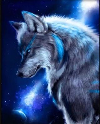 Diamond Painting Wolf Malerei Stickpackung