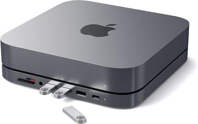 Satechi USB Dockingstation Mac Mini Stand Hub Aluminium Ständer space grau