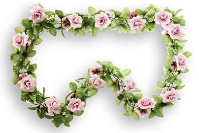 Basil Rosen rosa Rosengirlande Blumengirlande Fahrrad Blumen für Lenker + Korb