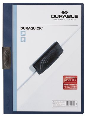 Durable Klemmmappe Duraquick® dunkelblau 2270-07 Klemm-Mappe
