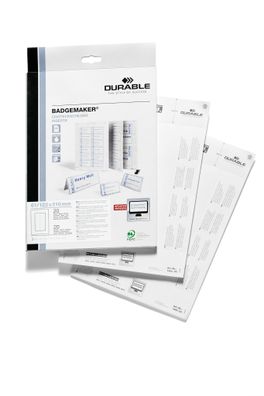 Durable Einsteckschild Badgemaker® 1460-02 61x210mm 20 Stk 150 g/ m²