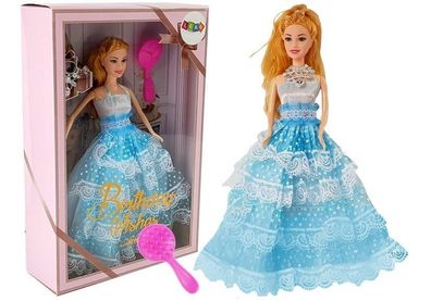 Prinzessin Puppe Blaue Kleiderbérste 28 cm