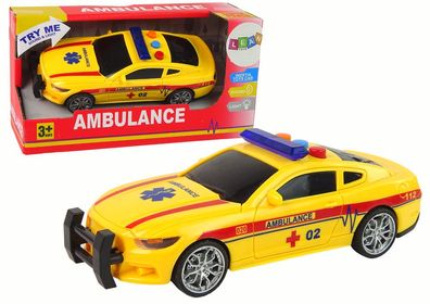 Sportwagen Krankenwagen Lichter Sound Gelb