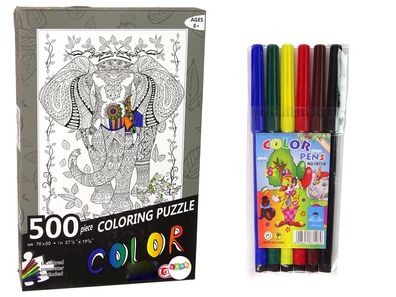 Farben Puzzle 500 Elefant