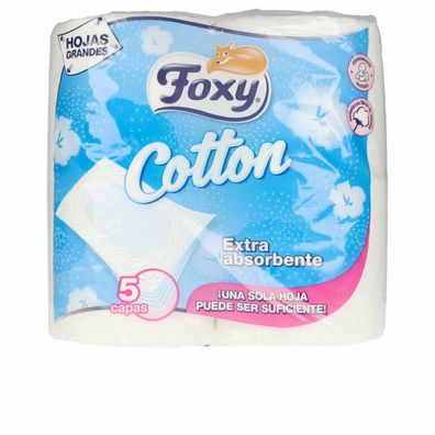 Foxy Cotton Toilettenpapier 5 Schichten 4 Rollen
