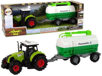 Traktor fér Kinder mit Anhänger Tankwagen Bauernhof