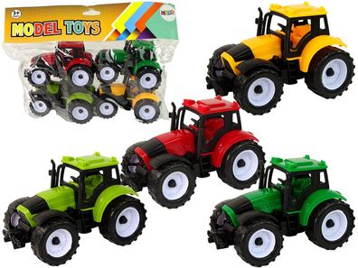 Satz landwirtschaftliche Traktoren Bauernhof 4 bunte Teile