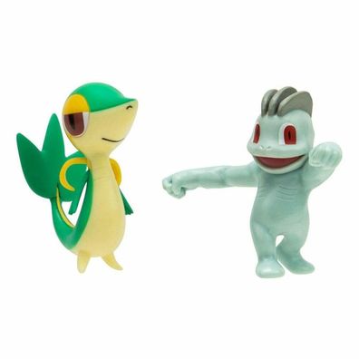 Pokémon Battle Figure Set Figuren 2er-Pack Machollo, Serpifeu