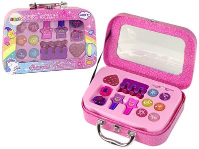 Make-up- und Nagelset im Koffer Pink
