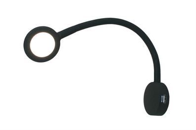 Wohnmobil Flexible Leuchte Spot mit 2 x USB- Ladefunktion dimmbar schwarz