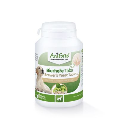 AniForte Bierhefe Tabs - Naturprodukt für Hunde, glänzendes Fell, Stoffwechsel