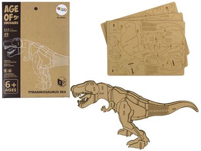 3D-T-Rex-Raumpuzzle aus Holz, pädagogische Zusammenstellung, 22 Teile