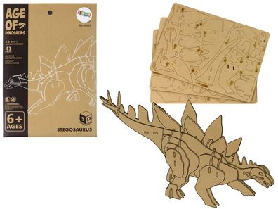 3D-Raumpuzzle aus Holz Stegosaurus Lernzusammenstellung 41 Teile