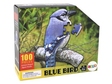 Puzzle 100 Teile Blaues Vogel-Tiere-Thema