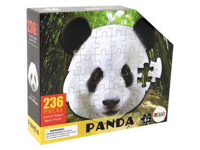 Puzzle 236 Teile Tiere in Pandakopfform