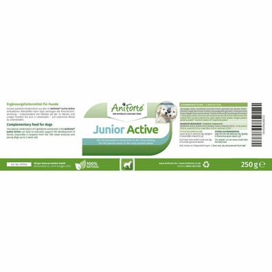 250g AniForte® Junior Active Pulver Knochenentwicklung für Welpen und Junghunde