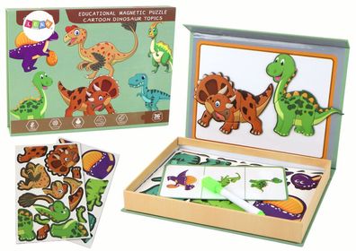 Pädagogisches Magnetpuzzle-Set mit Dinosaurier-Thema