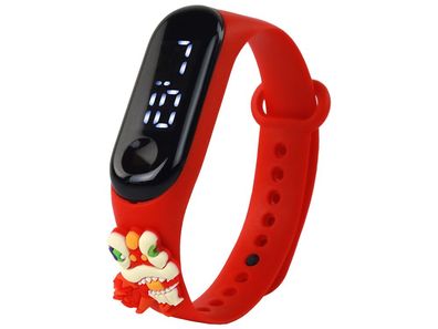 Dragon Touchscreen-Uhr, rotes verstellbares Armband