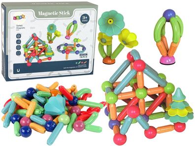 Magnetische Kunststoff-Konstruktionsblöcke mit 78 Elementen