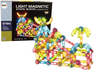 Gléhende Kugelrutsche Magnetische Blöcke 128 Elemente