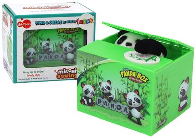 Panda-Sparschwein, lernen, Teddybären zu retten, gréne Box