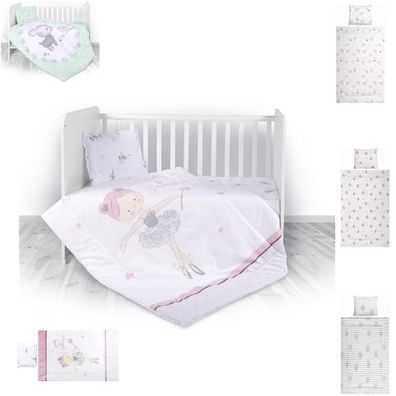 Lorelli 3-teilige Baby-Bettwäsche-Garnitur Laken Bezüge für Kopfkissen und Decke