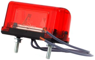 1 x Nummernschildbeleuchtung Kennzeichenbeleuchtung rot PKW Traktor Anhänger + Birne