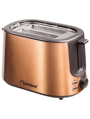 Bestron Toaster Cooper Edition ATS1000CO, Kupfer-Design, 2 kurze Schlitze B-Ware