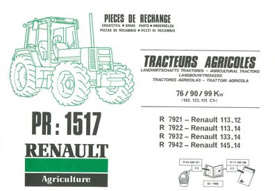 Ersatzteilliste Renault PR1517 113-12 R7921 113-14 R7922 133-14 145-14