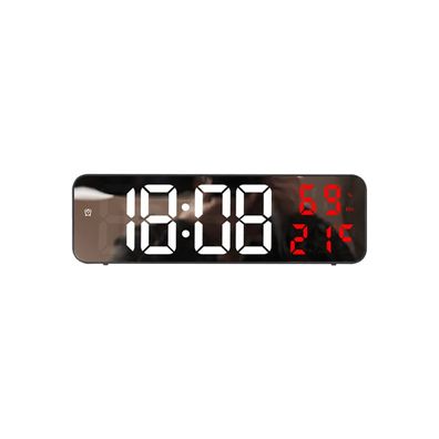 Elektronische Digitale LED-Uhr mit Temperatur und Datum Anzeige in Rot