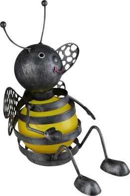 Globo SOLAR Solarleuchte Biene schwarz gelb, 1xLED