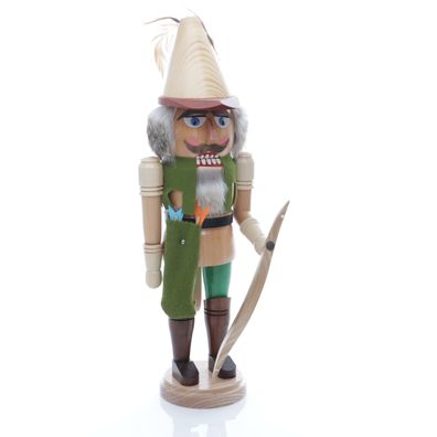 Nußknacker Robin Hood mit Pfeil &amp; Bogen Höhe= 42cm NEU Weihnachten Seiffen