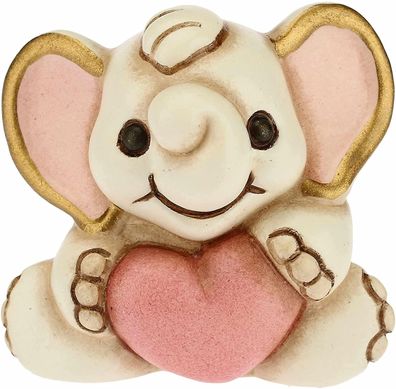 Thun Kleiner Elefant Elly zur Geburt mit rosa Herz aus Keramik 4 x 3,4 x 3,8 cm ...