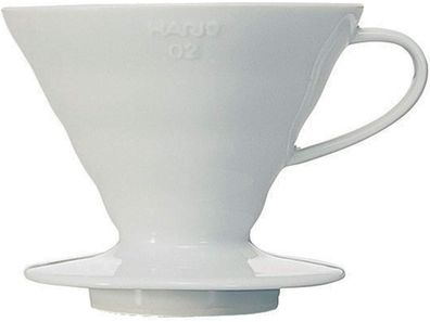 HARIO Kaffeefilter Gr.02 V60 Porzellan weiß mit Maßlöffel 1 Stck. 157200 (EKB)