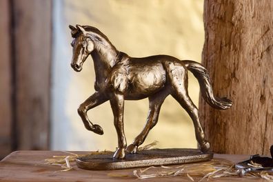 GILDE Skulptur, Pferd, Kunstharz, bronzefarben, , L. 9 cm, B. 28,5 cm, H. 22,5 cm ...